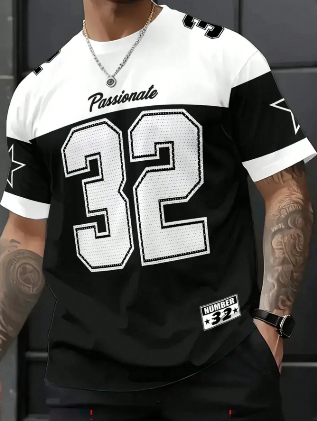 Stylish Design 32 Number Printed T Shirts For Men - Elevate Your Style With Stylish Printed T-Shirts- Premium Quality With Fine Stitching For Elegant Look