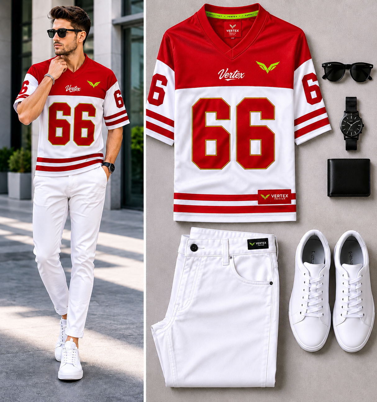 Men Sports Jersey T Shirt Oversized Half Sleeve V Neck Graphic Printed Casual Summer Tee Shirt Streetwear Loose Fit Athletic Shirt for Men Red White