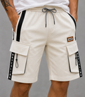 Vertex Wear Co Men's Cargo Shorts Casual Summer Shorts Multi Pocket Streetwear Shorts Drawstring Cotton Blend Knee Length Shorts for Men