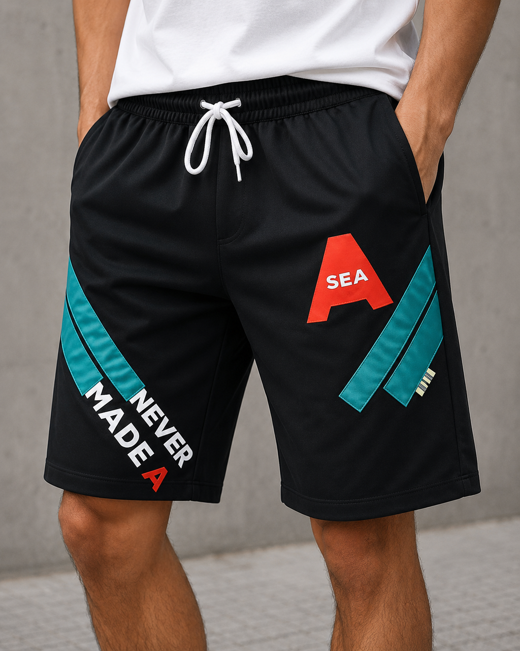 Vertex Wear Co Men's Cargo Shorts Casual Summer Shorts Multi Pocket Streetwear Shorts Drawstring Cotton Blend Knee Length Shorts for Men
