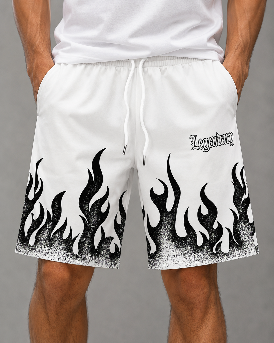 Vertex Wear Co Men's Cargo Shorts Casual Summer Shorts Multi Pocket Streetwear Shorts Drawstring Cotton Blend Knee Length Shorts for Men